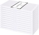 Cotton Clinic Cloth Dinner Napkins – Perfect Everyday Use Table Napkins – Soft Durable Washable – Ideal for Party Wedding Christmas Easter – Set of 12-17x17 inches White Napkins