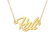 Kali Pendant Name Necklace 18k Gold Plated Stainless Steel Script Nameplate Necklace Jewelry for Best Friends