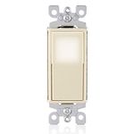 Leviton L5613-2T 15 Amp Decora LED Illuminated Light Wall Switch, 3-Way - Light Almond