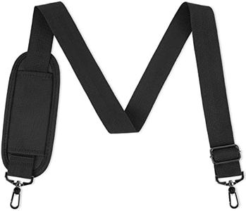 Ytonet Shoulder Strap, 52" Universal Adjustable Padded Laptop Shoulder Strap Replacement Comfortable Belt with Metal Hooks for Laptop Messenger Crossbody Bag Luggage Duffel Camera, Black