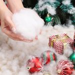 Noverlife 6.4 Oz Christmas Fake Snow Decor, Fluffy Snow Cotton Soft Artificial Snow for Nativity Set Christmas Tree Snow Decor, Faux Snow Indoor Snow Blanket Decor for Winter Holiday, New Year