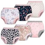 BIG ELEPHANT Baby Girls Training Underpants for Toddler Training Pants 6 Pack, 2T