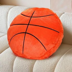 Basketball Pillow Basketball Throw Pillow Basketball Plush Pillows Cute Basketball Room Decor Basketball Pillow for Bedroom Decor 15.7 Inch