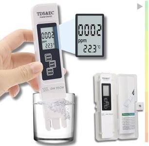 Medidor de calidad del agua 3 en 1, medidor TDS+EC + temperatura. Con pantalla LCD y alta precisión. Válido para medir el agua del grifo, agua embotellada, piscinas, acuarios, aguas para jardinería.