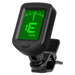 AMFUN Guitar Tuner Clip On, Digital Tuners of Guitar Accessories with LCD Display, Guitar Tuner Clip On for Acoustic Guitar, Bass, Violin, Ukulele, Electronic Guita