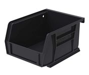 Akro-Mils 30210 AkroBins Plastic Hanging Stackable Storage Organizer Bin, 5-Inch x 4-Inch x 3-Inch, Black, 24-Pack