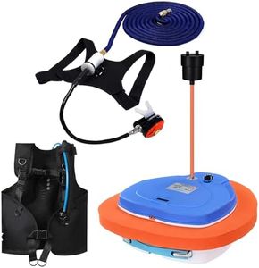 GOYOJO 3 Hours Scuba Diving Ventilator System with Mask Mount, Equipment Toys Floating Air Pump/Tank 10M Telescopic Pipe & Breathing Regulator 57 Liters/min for Underwater Snorkeling