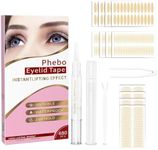 Eyelid Tape, 480pcs Eyelid Lifter Strips, Waterproof Double Eyelid Tape,Lids by Design Eyelid Strips, Double Eyelid Tape Suitable for Uneven or Monolids, Say Goodbye to Hooded, Droopy Lids Pink