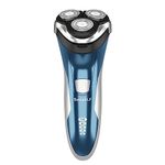 SweetLF 3D Rechargeable Waterproof IPX7 Electric Shaver Wet & Dry Rotary Shavers for Men Electric Shaving Razors with Pop-up Trimmer, Blue