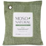 MOSO NATURAL Air Purifying Bag Odor Eliminator For Cars, Closets,Bathrooms And Pet Areas 200 g(Green), Fragrance Free, Chemical Free And Non Toxic Long Lasting Charcoal Bag | Lasts up to 2 years!