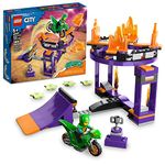 LEGO City Stuntz Dunk Stunt Ramp Challenge, 2in1 Action Set with Self-Driving Dinosaur Motorcycle Toy and Stunt Rider, Fun Activity for Kids, Boys, Girls 5 Years Old and Up, 60359