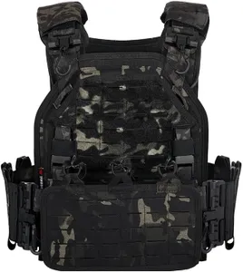 BOMTURN Tactical Vest for Men Quick Release Laser-Cutting Modular Vest for Outdoor
