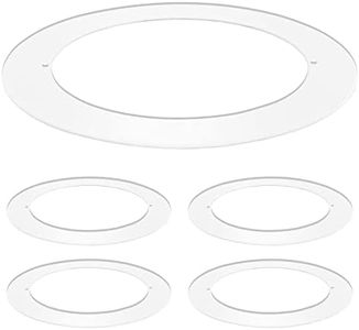 LUXRITE 4 Pack White Goof Trim Ring for 4 Inch Recessed Lights and Ceiling Light Fixtures, Outer Diameter 5.75 Inches, Inner Diameter 4.25 Inches, Metal Construction, Cover Damaged or Messy Ceilings