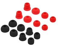 JNSA 16pcs Ear Tips Ear Buds Ear Gels for Powerbeats3 in-Ear Headphones,Black and Red