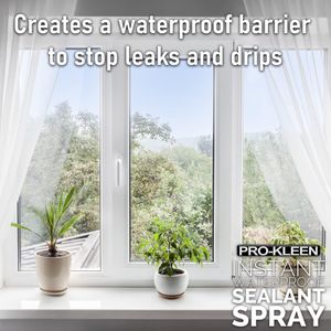 Pro-Kleen Instant Waterproof Sealant Spray, Transparent, 400ml – Leak Repair for Roofs, Pipes, Guttering