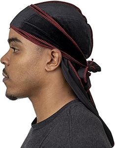 Veeta Superior Velvet Durag - Soft Velvet Durags for Men & Women, Long Double Wide Straps, Silky Durag Liner, Triple Stitched