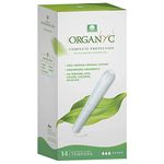 Organyc 100% Organic Cotton Tampons with Applicator for Sensitive Skin, SUPER, 14 count