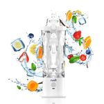 rush Beast Portable Blender - 600ml | For Smoothies, Juices, Milkshakes, Baby food, Crushing Ice & Dryfruits | With USB-C Rechargeable 4000 mAh Battery with detachable Built-in Jar - White