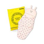 MY NEWBORN by 10 Club 3 Layer 100% Organic Cotton Hooded Baby Swaddle | Use as Blanket, Swaddle for Baby | All Season Swaddle| Baby Shower Gift | Rabbit