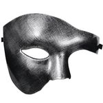 OIDEA Masquerade Mask for Men: Silver Phantom Of The Opera Mask Plastic Party Prom Ball Mardi Gras Venetian Half Face Mask