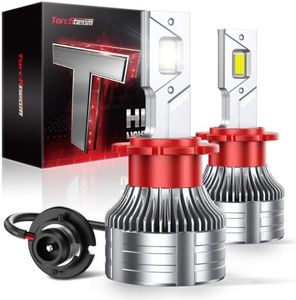 Torchbeam D2s HID Bulbs, 60000LM Brightness 6000K Cool White, Easy Plug and Play Installation, IP68 Waterproof Lights for SUV, Off Road Vehicles, Pack of 2