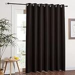 NICETOWN Drapes for Sliding Glass Door - Thermal Insulated Door Blinds, Patio Door Curtains, Vertical Blinds for Window (Toffee Brown, 100 inches x 84 inches)