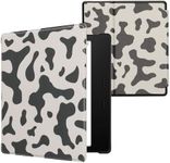 kwmobile Case Compatible with Amazon Kindle Oasis 10. Generation Case - eReader Cover - Cow Print Black/White