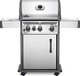 Napoleon Rogue XT 425 BBQ Grill, Stainless Steel, Natural Gas - RXT425SIBNSS-1 With Three Burners, Infrared Sear Station Side Burner, Barbecue Gas Cart, Folding Side shelves, Instant Failsafe Ignition