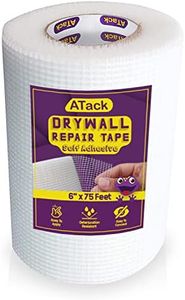 ATack Fiberglass Drywall Repair Tape, 6-Inch by 75-Foot, Heavy-Duty Self-Adhesive Wall Crack and Seam Patch