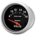 Auto Meter 3592 Sport-Comp Electric Voltmeter Gauge