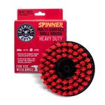 Chemical Guys ACC508 Heavy Duty Spinner Multi-Surface Drill Brush Attachment (Fits Any Standard Drill - Power Scrubber Removes Heavy Stains, Dirt & Grime from Grout, Tubs & Showers), Red