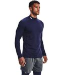 Under Armour Mens ColdGear Armour Fitted Mock, Midnight Navy (410)/White, Medium