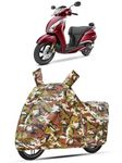 Teenox Waterproof Scooter Body Cover Compatible for TVS Jupiter 125 Dustproof Rain Protection Scooter Body Cover Jungle Magic