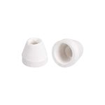 sourcing map 300pcs Ceramic Electrical Insulator, 4mm Dia Tapered Porcelain Tube Ceramic Beads, High Temperature Max 1000C for Oven