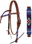 PRORIDER Horse Show Bridle Western Leather Headstall 79RT07HB