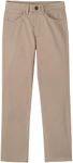 Nautica boys Flat Front Stretch Twill Chino Khaki Pants, Khaki 5-pocket, 12 US