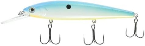 Strike King (HCKVDJ300DS-534) KVD Sinking Deep Jerkbait Fishing Lure, Weight Transfer System, 4 3/4-Inches, 3/5-Ounce, Slow Sinking, Size 2 and 4 Mustad Triple Grip Treble Hooks, Citrus Shad