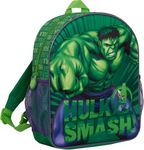 Marvel Boys 3D Incredible Hulk Backpack Kids Avengers School Lunch Travel Rucksack Bag