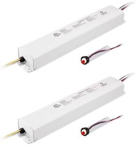LEONLITE 8.5W LED Emergency Driver, 120V-277VAC, Voltage Range 3-60VDC, UL Listed, Fit for Commercial Fixture 8-72W, Rechargeable Backup Battery, 90mins Duration, for Troffer, Panel, Linear, Pack of 2