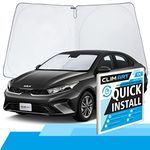 CLIM ART Windshield Sun Shade for Kia Forte 2019-2024 - Custom-Fit Foldable Car Sun Shade - Car Sunshade - Vehicle Sun Protector - Front Auto Windshield Cover, Car Windshield - WS3034