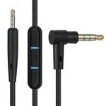 Replacement Audio Cable Cord,Extension Wire for Bose QuietComfort QC25 QC35 Headphones with in line Mic Volume Control (Black)