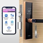 Golens Smart Door Lock, WiFi+BT, 7-Way Unlocking Including Fingerprint, Pincode, RFID Card, Mobile App, Mechanical Key| Fingerprint Lock, Digital Lock for Door| No Gateway Needed, (X3N, Red Bronze)