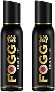 Fogg Fresh Fougere Premium No Gas Deodorant for Men, Long-Lasting Perfume Body Spray, 2 x 120ml (Pack Of 2)