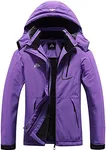 MOERDENG Women's Waterproof Ski Jacket Warm Winter Coat Outdoor Windbreaker Hiking Snowboarding Jacket