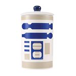 Star Wars for Pets R2D2 Dog Treat Jar | 10 x 5 Ceramic Dog Treat Jar with Silicone Lid | Dishwasher Safe Dog Food Storage Cylinder Treat Jar | Dog Treat Jar