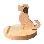 ZZMUK Wooden Phone Stand,Mini Dog Shaped Desk Table Tabletop Smartphones Stand Cellphones Holder Cradles for Tablets Charger Switch Books e-book Reader