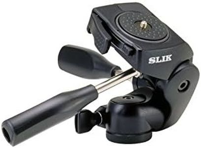 SLIK PRO 700 DX 3-Way Pan Head w/Quick Release Plate (615-700) Supports 17lbs - Compatible with Most tripods - Studio, Portrait, Architecture, Landscape Photography