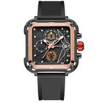 Giordano Multifunction Watch for Men - Perfect Blend of Style and Utility” | Water Resistant Square dial Unique Design Wrist Watch for Man | Best Gift for Males