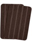 Saral Home Easy Living Striped Antiskid Bathmat (Brown, Microfiber, 50X80 CM, Rectangular)