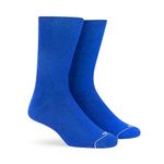 DYNAMOCKS Men's and Women's Bamboo Crew Length Socks (Multicolour, Free Size - UK 7-12) (Bamboo Crew - Royal Blue)